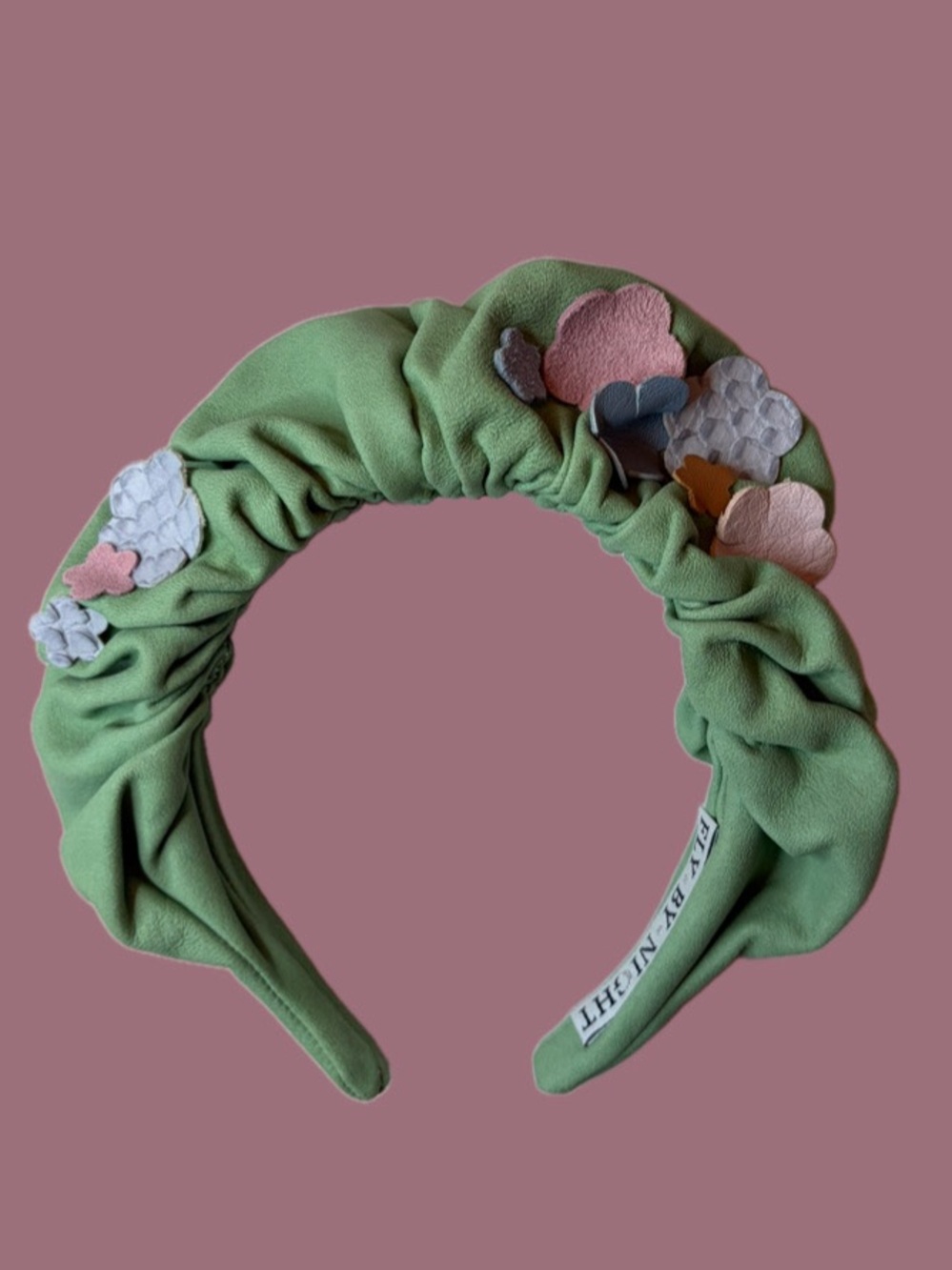 🪷Upcycled Leather Whimsy Floral Headband🪷